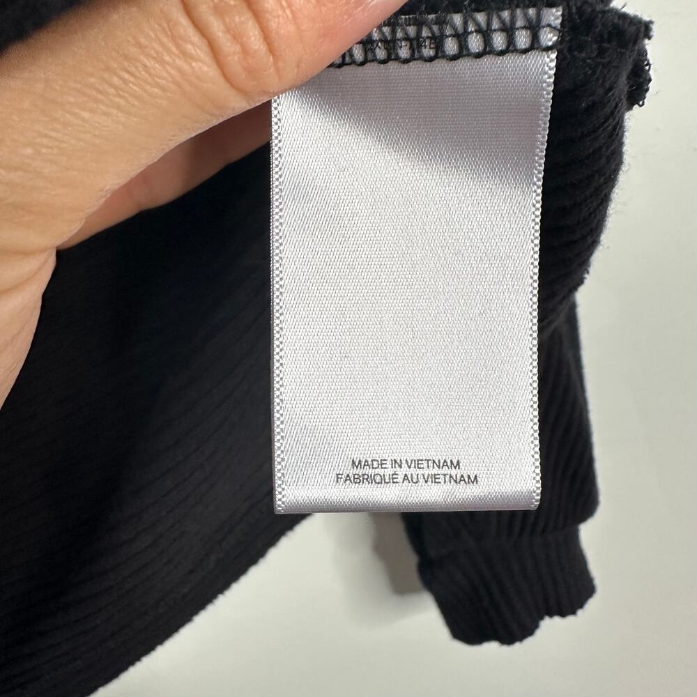 Express Boat Neck Batwing Black Ribbed Sweater - Picture 4 of 7